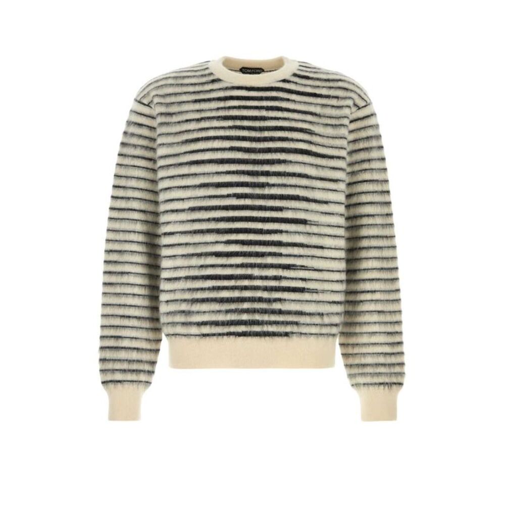 Tom Ford Men Embroidered Mohair Blend Sweater